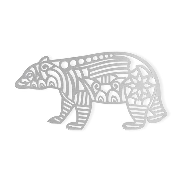 Metal Wall Art Metal Sign Tribal Bear, Metal Cutout, Wall Art, Home Decor, Wall Hanging, Unfinished and Available in Many Sizes