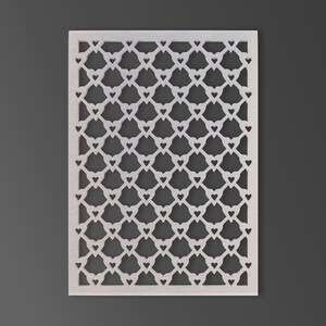Metal Wall Art, Metal Sign Heart Lattice - Metal Cutout, Wall Art, Home Decor, Wall Hanging, Unfinished Ready to Paint