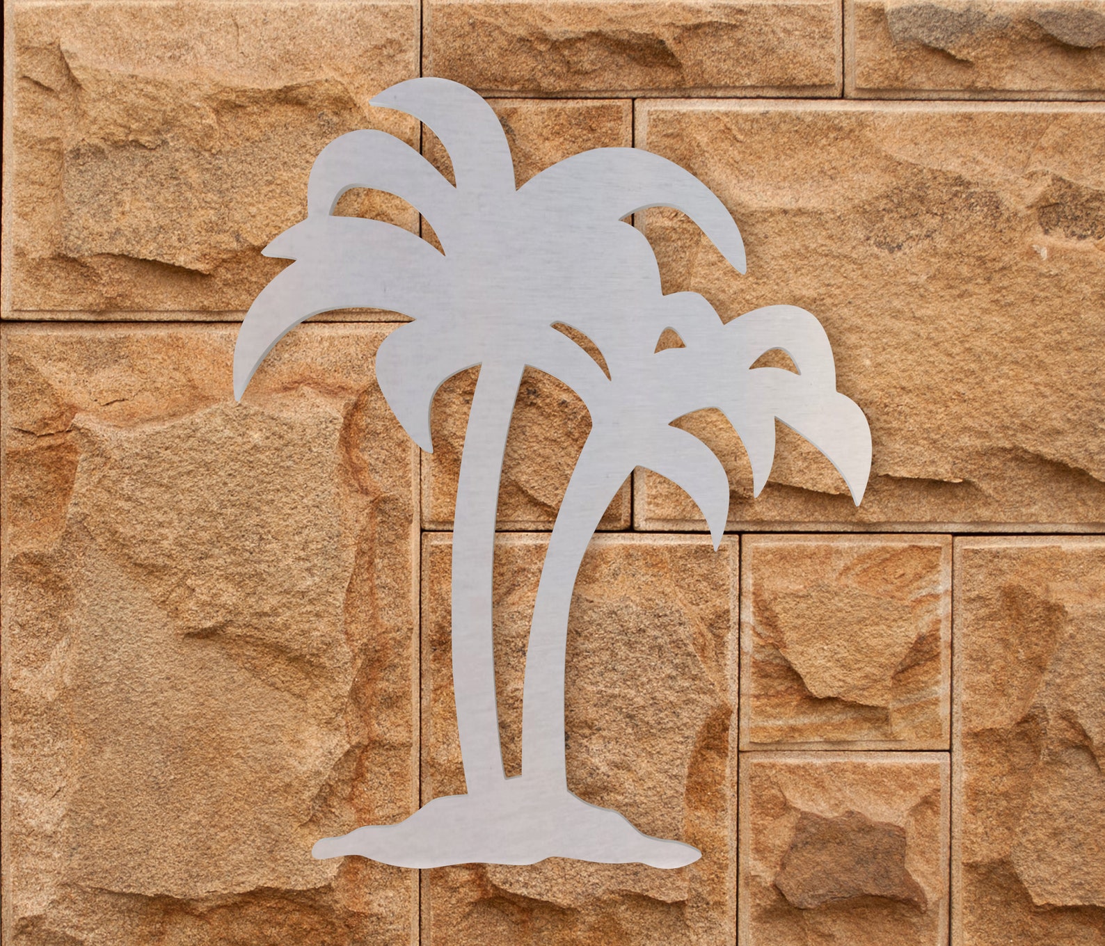Metal Wall Art Metal Palm Tree Shape Metal Cutout Wall Art Etsy