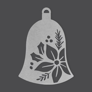 Metal Ornament, Christmas Ornament, Flower Ornament, Metal Cutout, Wall Art, Home Decor, Wall Hanging, Unfinished Ready to Paint