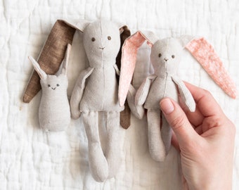 Miniaturowy Króliczek Królik Rodzina Wzór do Szycia Cyfrowe Pobieranie 1:12 skala domek dla lalek lalka wielkości Baby mama brat siostra miękkie pluszowe zwierzę