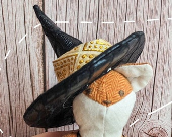 Miniature Doll Witch Hat Sewing Pattern Tutorial Halloween Costume DIY Dollhouse Digital Download 1:12 scale mama brother sister softie