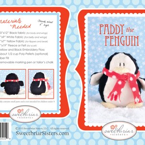 Penguin Sewing Pattern, Christmas Craft, Penguin soft toy, Winter sewing project, kids craft, Winter animal pattern, Antarctica, Christmas image 4