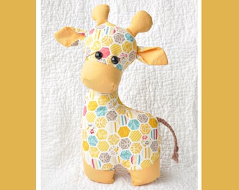 Gerald the Giraffe Sewing Pattern, Softie Pattern, Stuffed Animal, plush toy, PDF sewing pattern, giraffe toy, Children's Toy