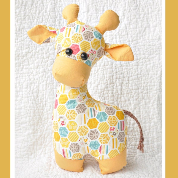 Gerald the Giraffe Sewing Pattern, Softie Pattern, Stuffed Animal, plush toy, PDF sewing pattern, giraffe toy, Children's Toy