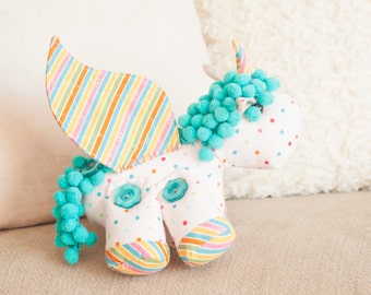 Unicorn Pegasus Sewing Pattern  | Softie Pattern | DIY rainbow unicorn | Stuffed Animal sewing pattern | plush toy pattern | sewing for kids