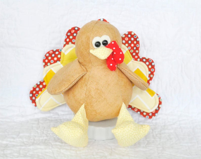 Turkey PDF Sewing Pattern Thanksgiving Softie Stuffed Etsy