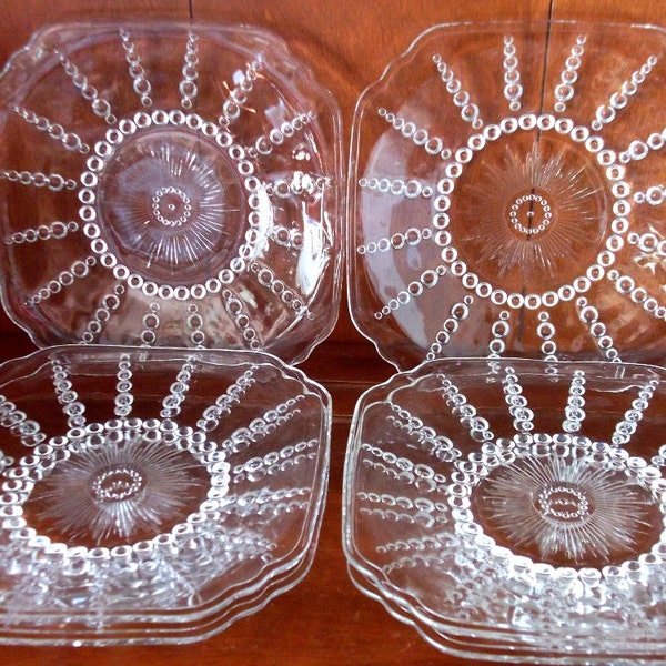 Federal Depression Glass Columbia Bubble Pattern Plates