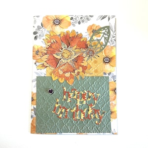 Carte-cadeau d'anniversaire florale d'automne - Célébration des couleurs d'automne pour les amoureux de la nature