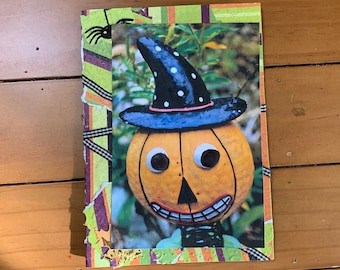 Halloween Happy Pumpkin Face Card