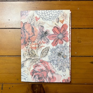 Cartão-presente floral vintage para amigos - Design de guardanapo orgânico antigo "Pensando em você" para gestos atenciosos