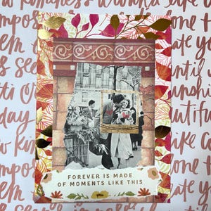 Tarjeta de regalo "Amor eterno en la ciudad romántica" para parejas: un recuerdo de romance urbano de inspiración vintage