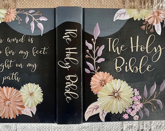 Custom Hand Painted Bibles, Confirmation Gift, Wedding Bible, Family Bible, Mother&#39;s Day Gift, She Reads Truth Bibles, Teen Bible