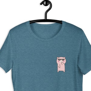 Cool Pig T Shirt, Piggy in Sunglasses Shirt, Farm Animal Lover t-shirt, Mini Pig Tee, Gift for Pig Lovers