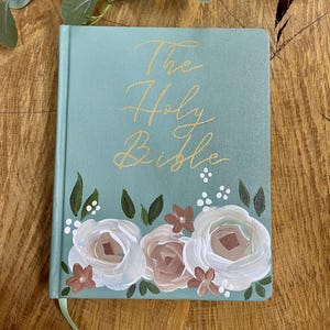 Handgemalte NIV Blumenbibel