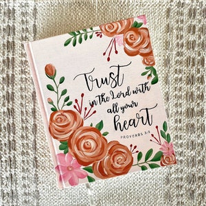 Benutzerdefinierte handgemalte Bibeln, Konfirmationsgeschenk, Hochzeitsgästebuch, Bibel, Familienbibel, Muttertagsgeschenk, sie liest Wahrheitsbibel, Teen Bibel