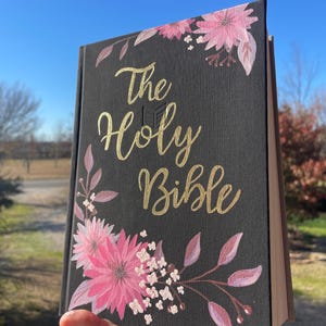 Benutzerdefinierte handgemalte Bibeln, Konfirmationsgeschenk, Hochzeitsbibel, Familienbibel, Muttertagsgeschenk, Sie liest Wahrheitsbibel, Teen Bibel