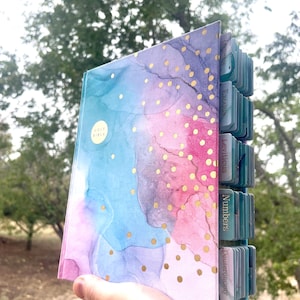 Beautiful Tabbed NIV Bible, Pink and Turquoise with gold shimmer Bible, Tabbed Bible for Girls, NIV Journaling Bible