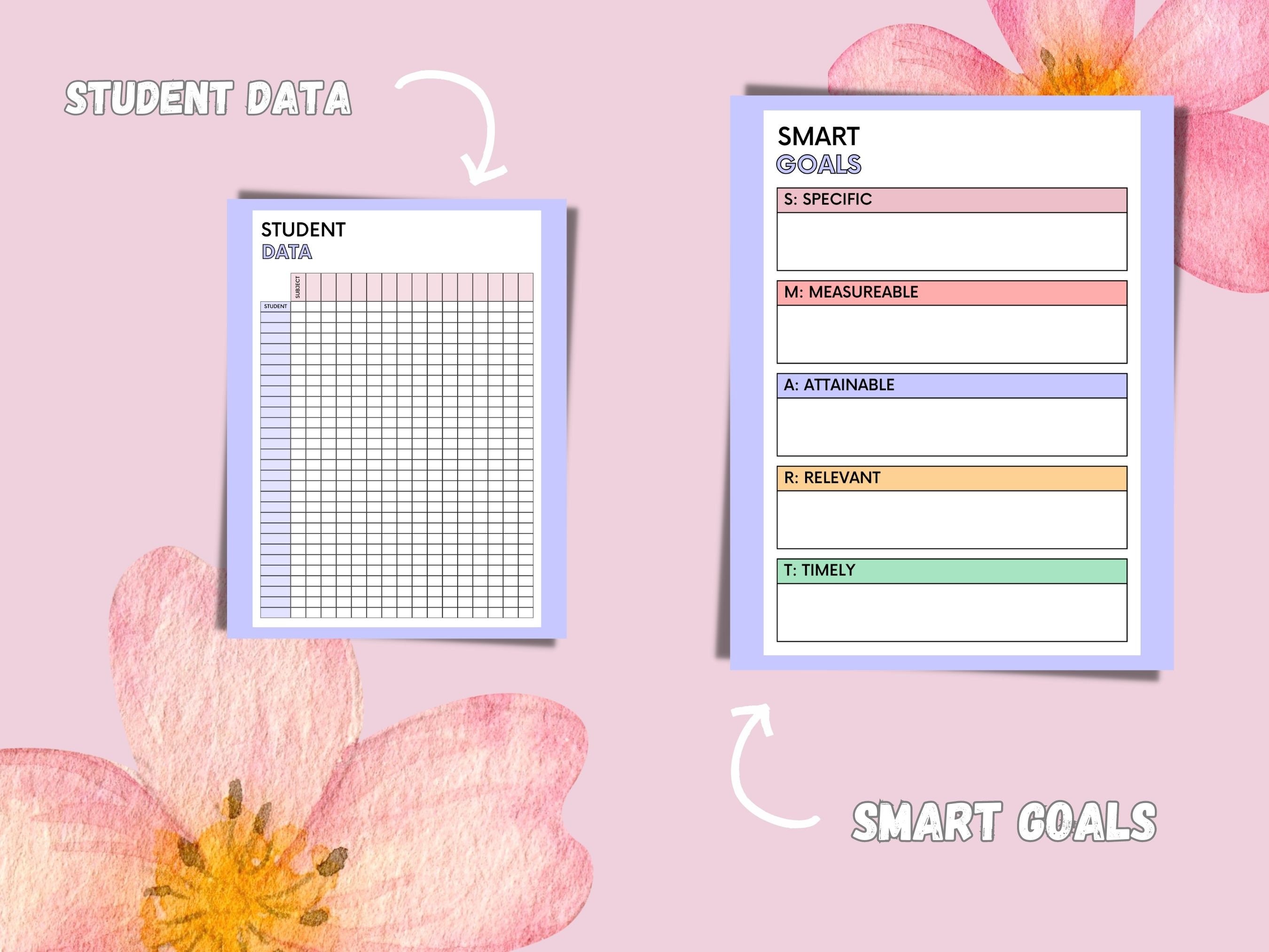 Teacher Planner Digital Printable, Undated Teacher Planner, Academic