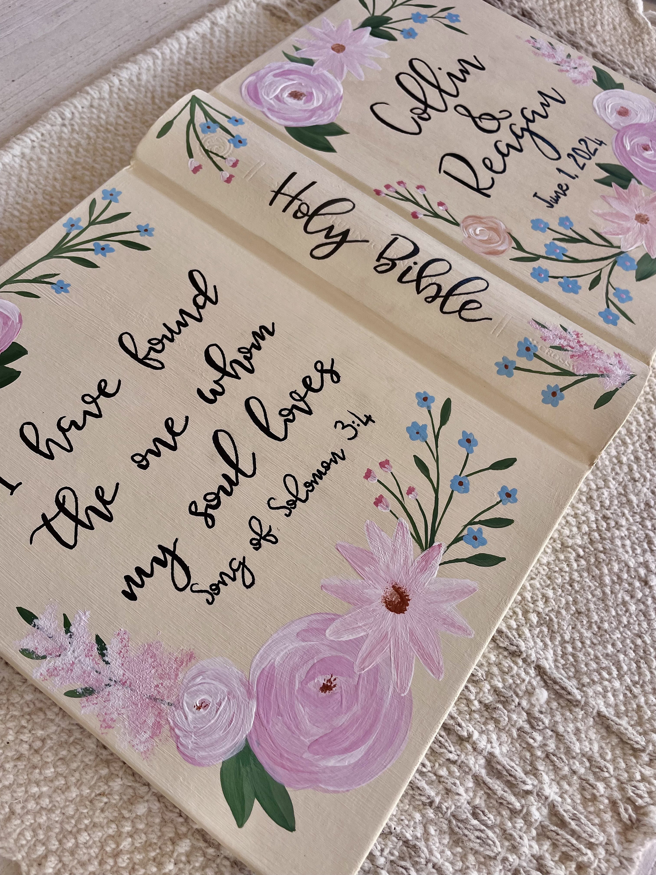 Custom Hand Painted Bibles, Love Shack Fancy, Confirmation Gift, Wedding Guestbook, Mother's Day Gift, She Reads Truth Bibles, Teen Bible