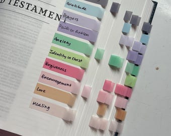 Biblias personalizadas de oración. Biblias con 10 temas y 10 versículos para cada tema.