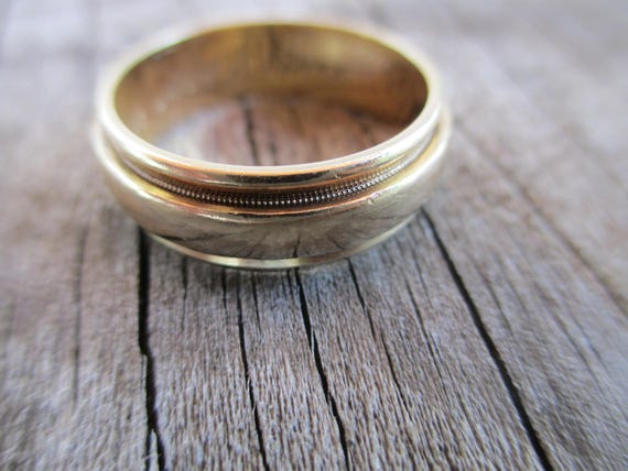 Solid 14K Yellow Gold Band Ring Marriage Wedding … - image 3