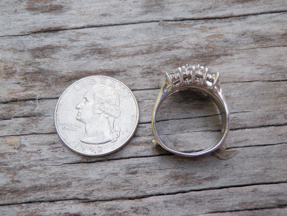 Solid 14K White Gold Diamond Wedding Rings Set In… - image 4