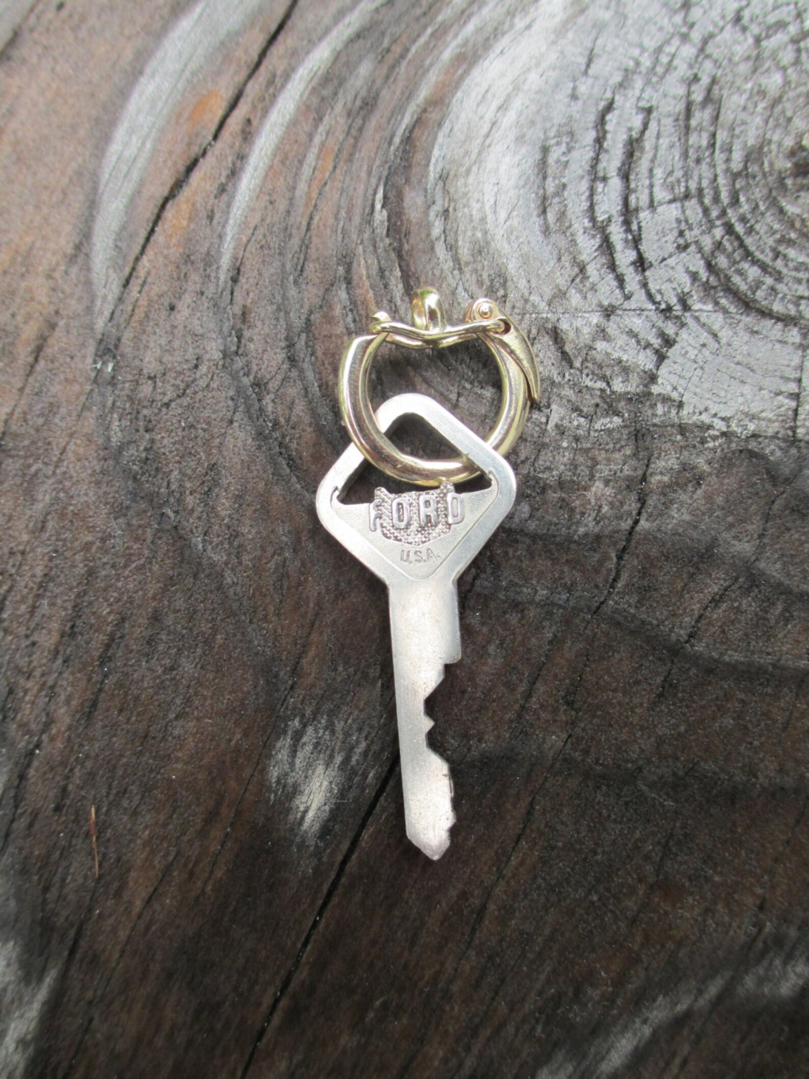Solid 14K Yellow Gold Key Chain Ring Unique Curiosity Piece Etsy