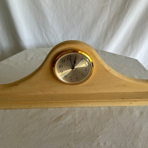 Mantle Clock - Woodenware unfinished, includes mechanism and face, 16x6.5x3.25"