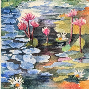 Watercolor - Small, Colorful, Professional, newest Original Painting - 