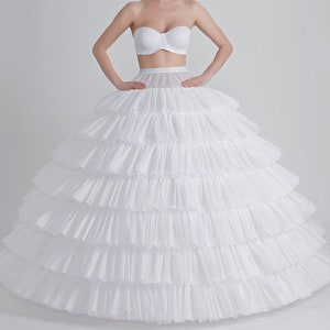 Mega Full Petticoat Crinoline Bridal Wedding Ball Gown Dress, 8-Hoop Underskirt Slip, Puffy Wedding Dress Crinoline, Petticoat Wholesaler