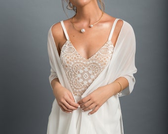 Bruids chiffon wrap, bruid sjaal, witte chiffon schouderophalen, lichte bruiloft chiffon cover-up, chiffon sjaal, bruids stal sjaal, kerk wrap