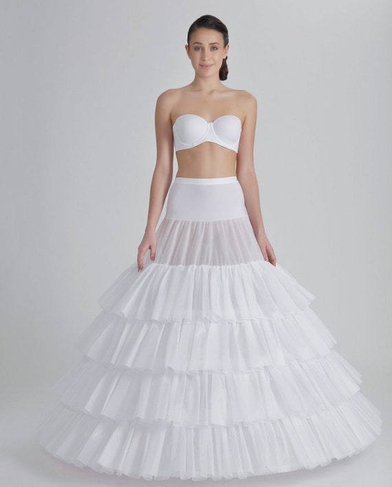 Petticoat Crinoline for A Bridal Wedding Ball Gown Dress, 4-hoops, 4  Ruffles, 400cm Diameter, Underskirt Slip, High-end Petticoat Wholesaler 
