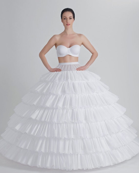Petticoat For Woman Dresses 12 Styles Underskirt 3-lap 6-steel Hard Net  Tutu Skirt With Ru… | Petticoat for wedding dress, Crinoline wedding dress,  Bridal ball gown