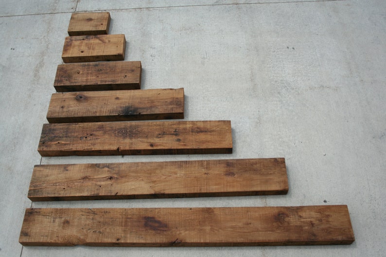 Reclaimed Farmhouse Wood Shelf Rustic Barn Beam Mantel