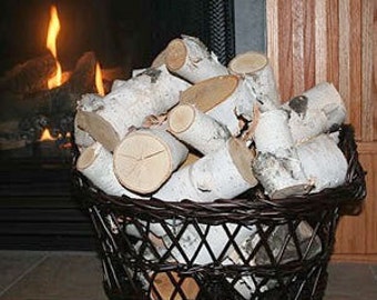 Pieces of White Birch Logs (15 lbs)