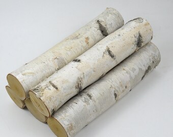 Wilson Large Birch Fireplace Logs Decorative Natural Bark - Etsy