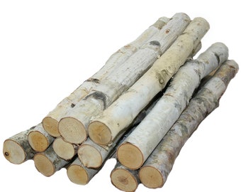 Troncos de abedul blanco, decoración de madera natural para el hogar (juego de 12)