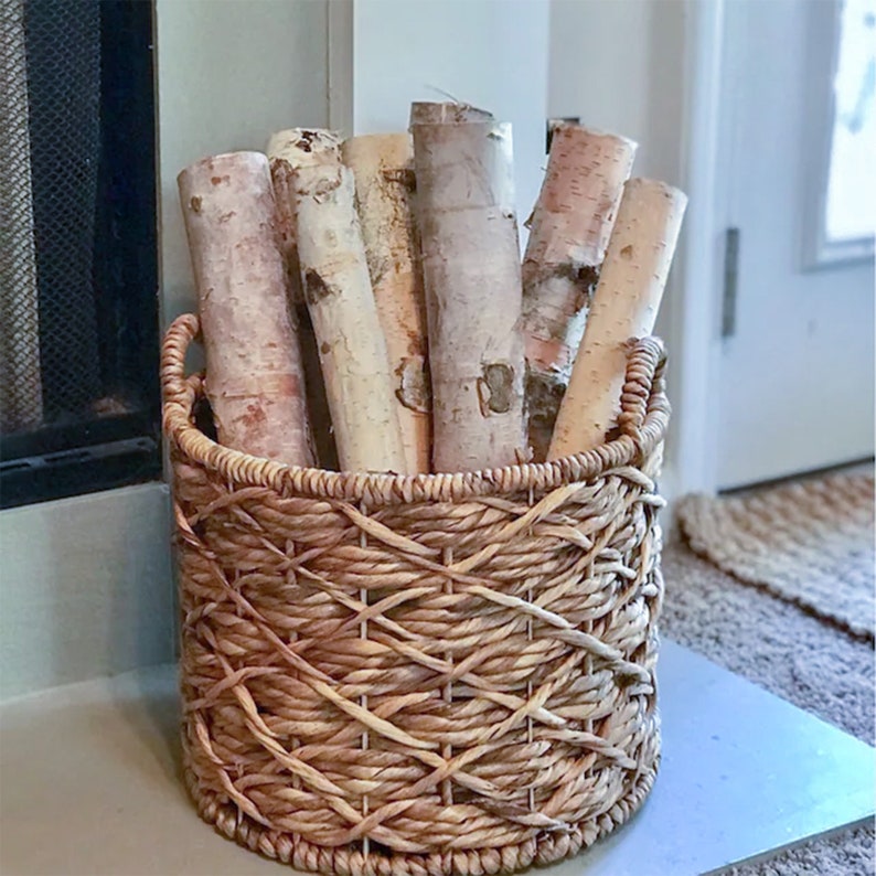 Wilson Decorative White Birch Log Bundle, Natural Bark Wood Home Décor Set of 8 image 3