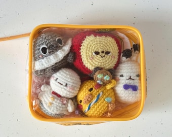 LADS plushies inspired very round ver. claw prize bag charm (Love and Deepspace Artsy birb, bunbun, snowman, apple support fan merch)