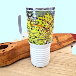 Pilot Gift Aviation Aviator Custom VFR Sectional Chart  20oz Tumbler