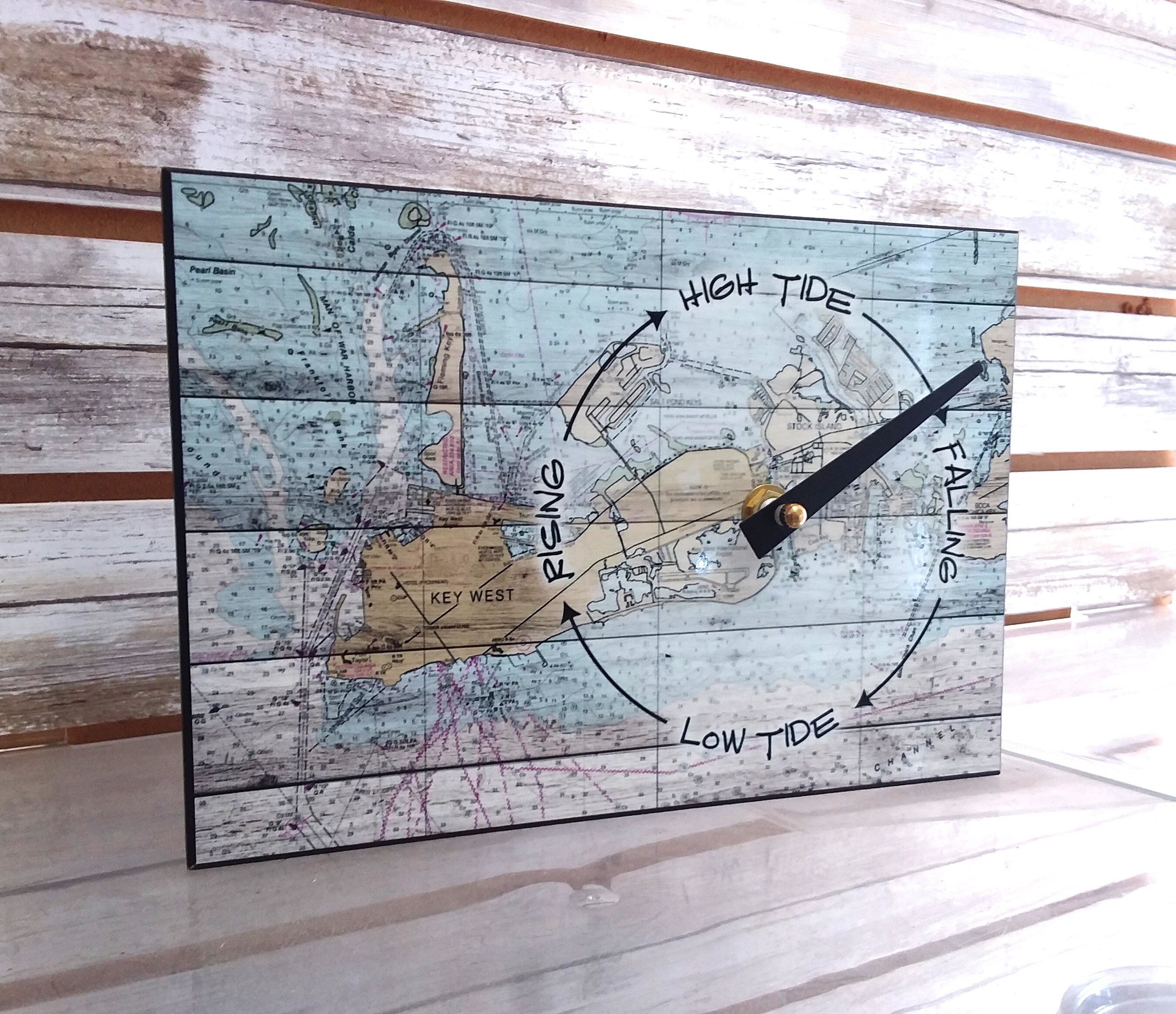 Tidal Clock Tide Clock Surf Clock Nautical Gift Nautical Decor Etsy