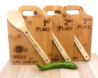 3 Chili Cook Off Award Boards Bake Off BBQ Competition Culinary Trophy