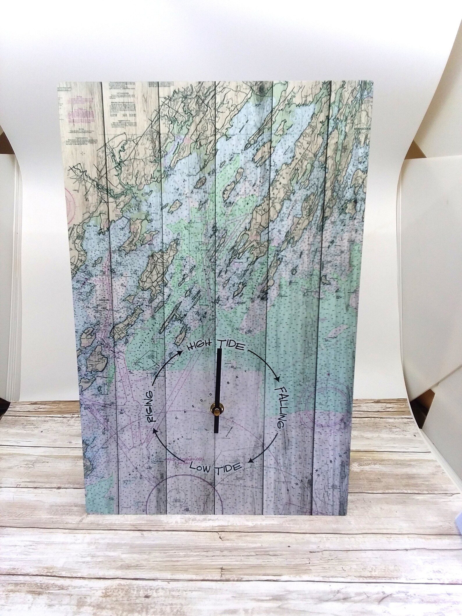 Tide Clock Custom Tide Clock Unique Wall Clock Nautical Wall Etsy