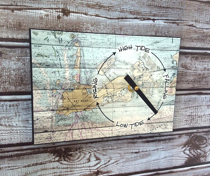 Tidal Clock Tide Clock Surf Clock Nautical Gift Nautical Decor Etsy