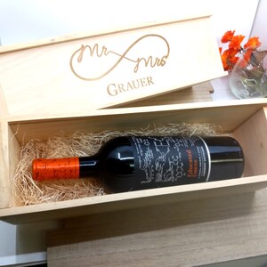 Personalized Wine Box Bridesmaid Wedding Gift Bachelorette Party Engagement Gift Wine Ceremony Housewarming Gift Anniversary Custom