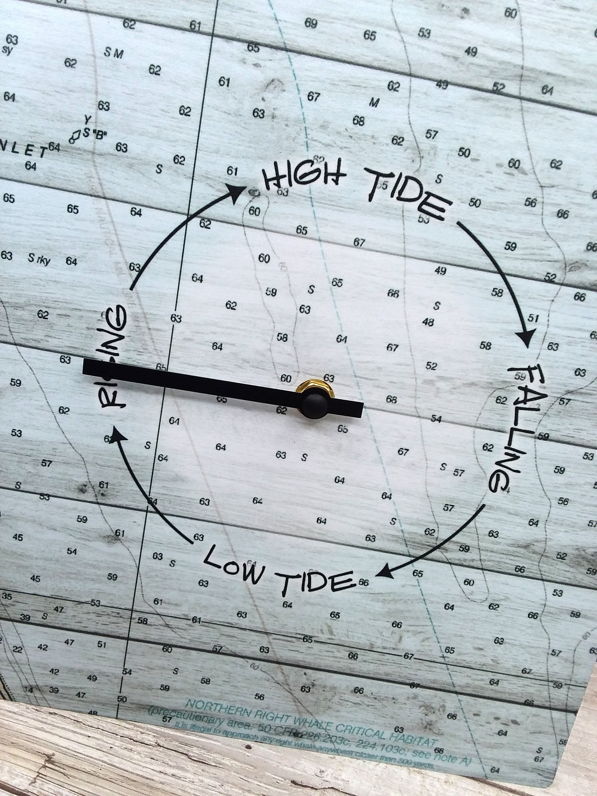 Tide Clock Custom Tide Clock Nautical Wall Clock Nautical Etsy