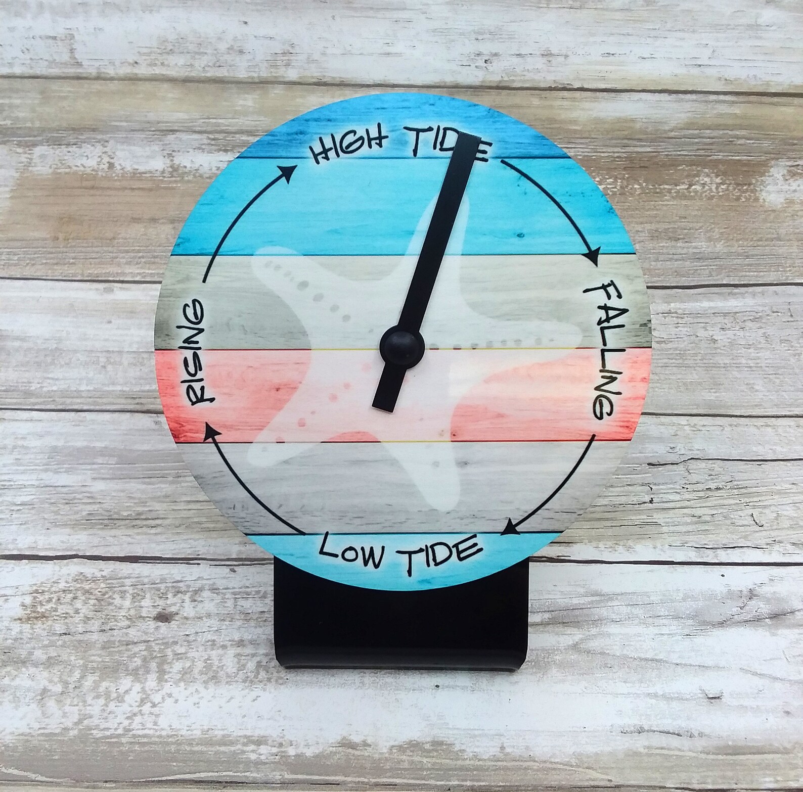 Table Top Tide Clock Small Tide Clock Nautical Wall Clock Etsy