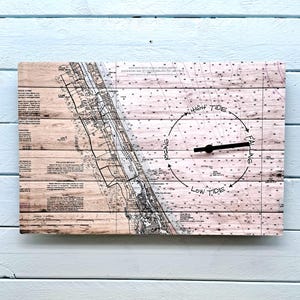 Daytona Beach Area Tide Clock Nautical Wall Clock Nautical Decor Surfer Fisherman Boater Gift