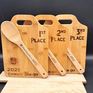 3 Chili Cook Off Award Boards Bake Off BBQ Awards Competition Culinary Trophy